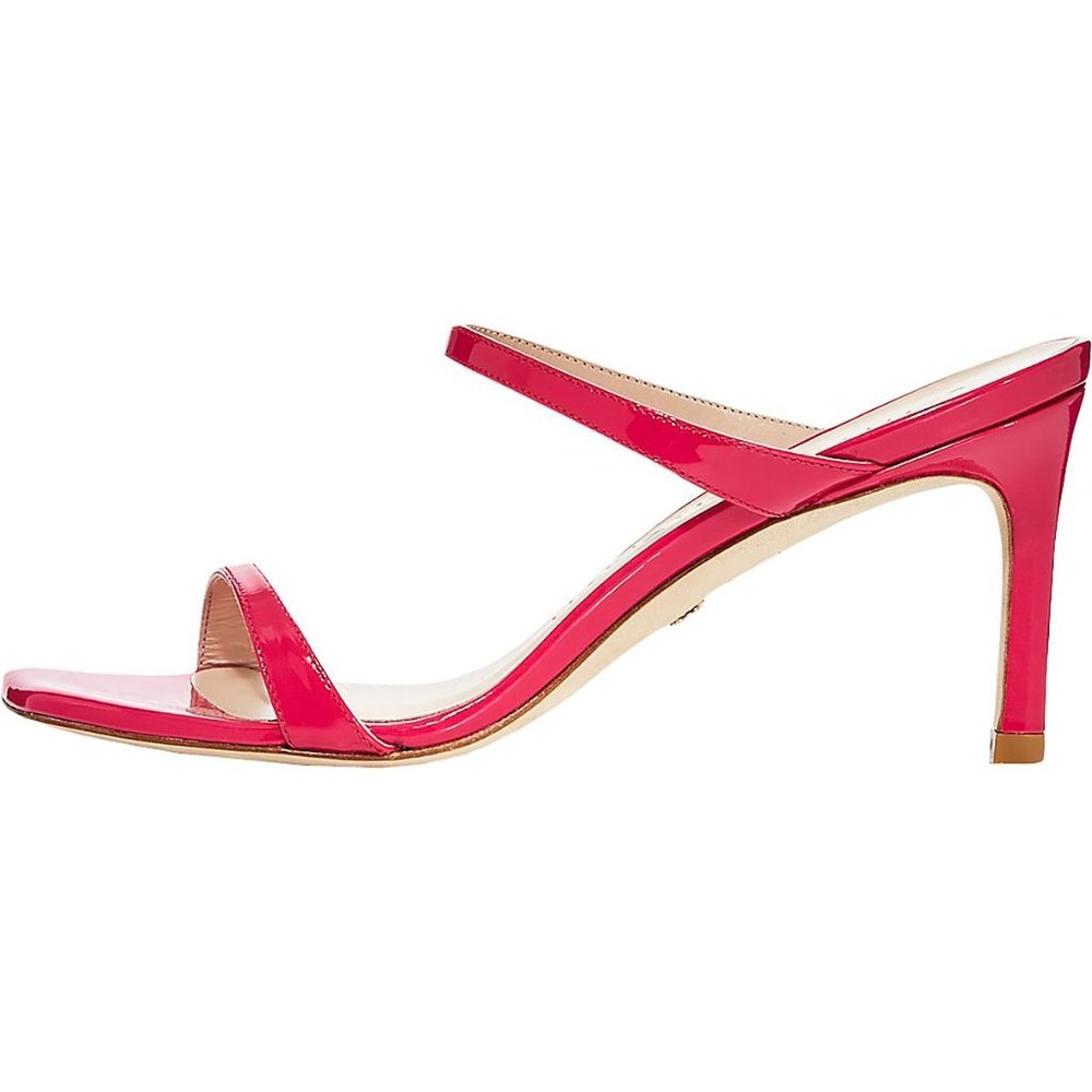 Peonia Hot Pink Patent Leather Aleena 75 Sandals - Picture 3 of 7